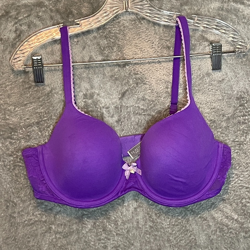 Victoria Secret Women Body Lined Demi Cup 36D Y2K Purple Everyday Essential